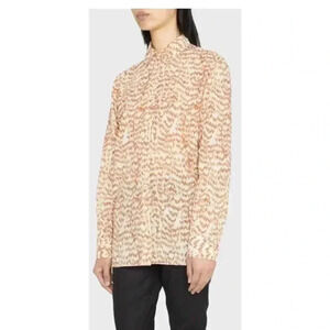 Theory Women’s Printed Menswear Button Front Shirt Size L